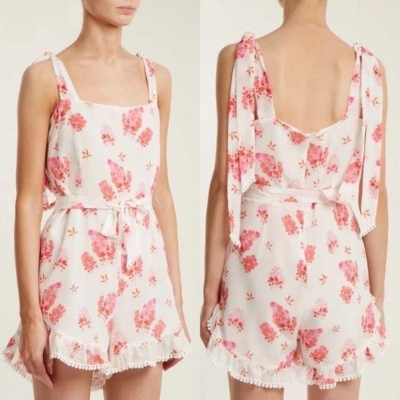 Athena Procopiou Sundown Breeze Silk Jumpsuit Romp - Picture 7 of 15